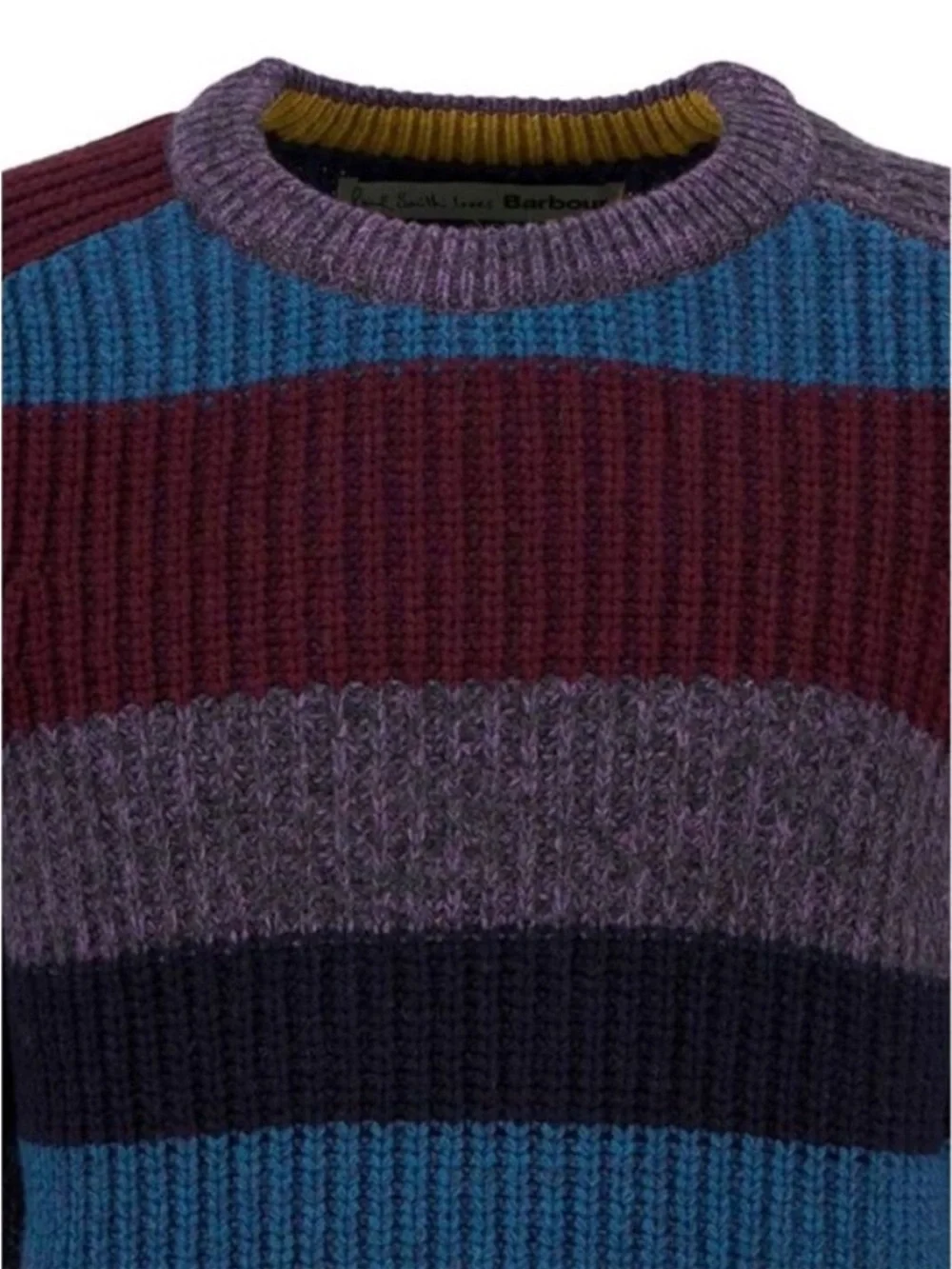Paul Smith loves Barbour Men's Multi Strip Roundneck Sweater Sz M NWT